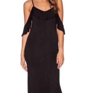 NWT Toby Ginger Heart x Love Indie black sz 4 maxi dress. 95% rayon 5% elastane
